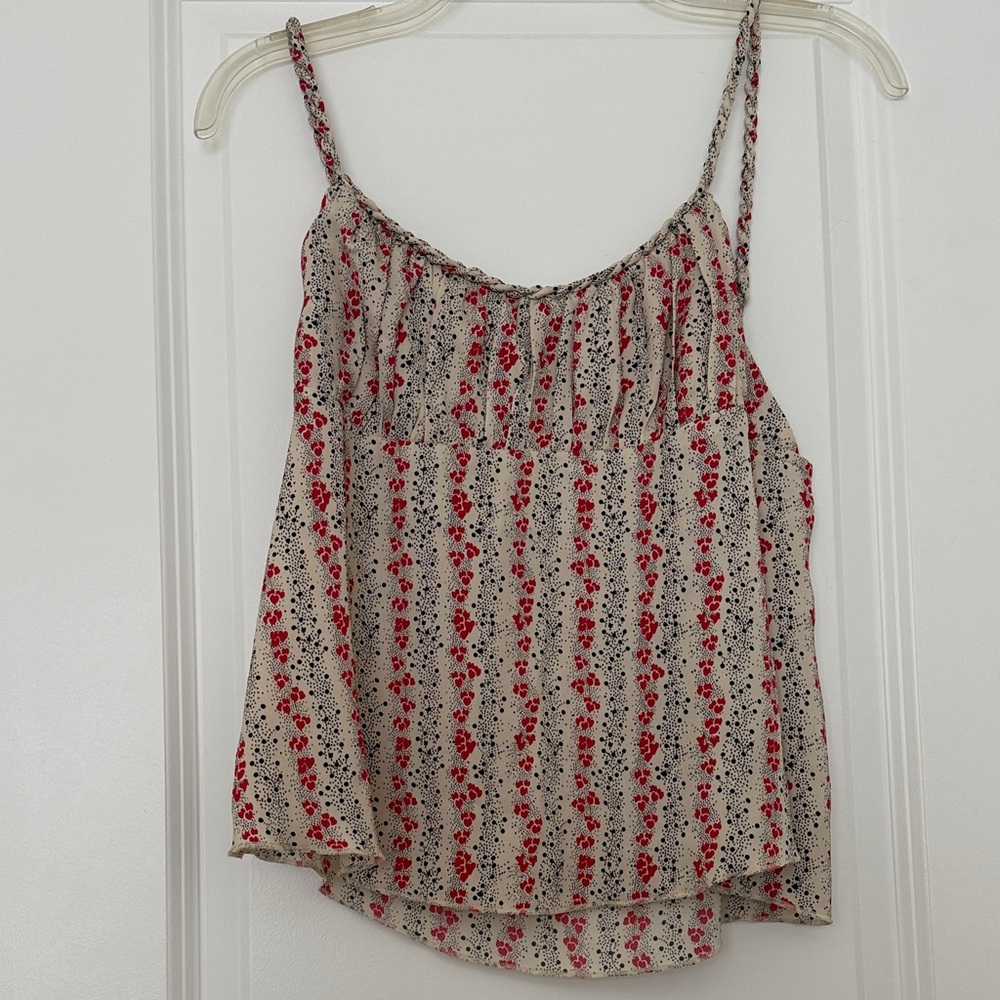 NWOT silky satin free people babydoll y2k top cami tank heart detail